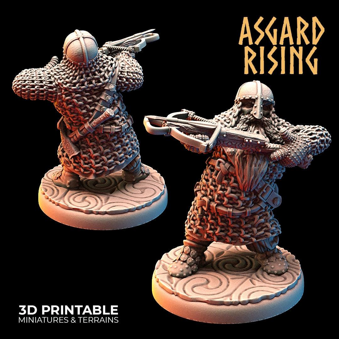3D Printed Asgard Rising Dwarves Crossbow Chain Mail Set 28mm - 32mm