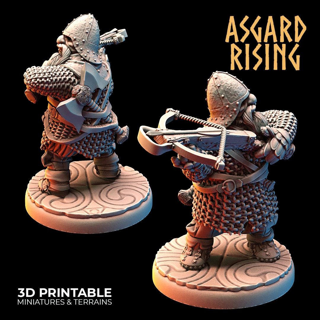 3D Printed Asgard Rising Dwarves Crossbow Chain Mail Set 28mm - 32mm