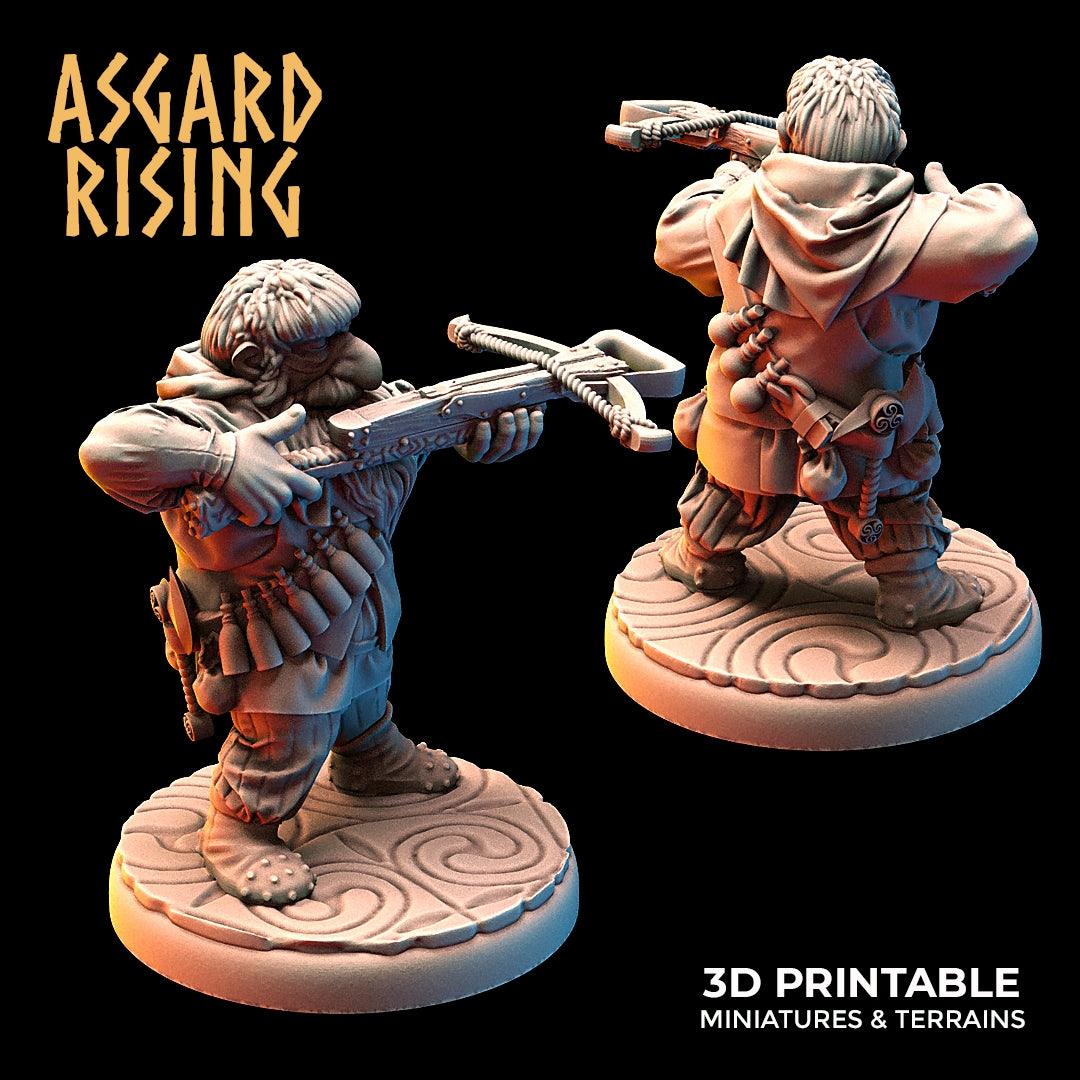 3D Printed Asgard Rising Dwarves Hooded Rangers Ranged Weapons Set 28mm - 32mm