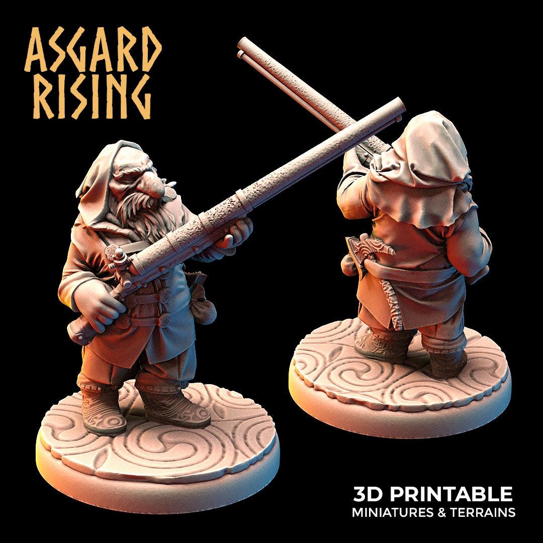 3D Printed Asgard Rising Dwarves Hooded Rangers Ranged Weapons Set 28mm - 32mm