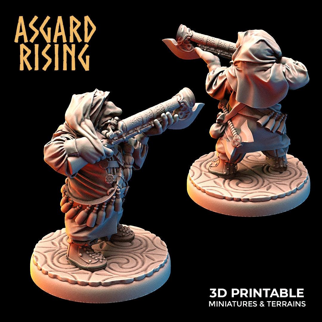 3D Printed Asgard Rising Dwarves Hooded Rangers Ranged Weapons Set 28mm - 32mm