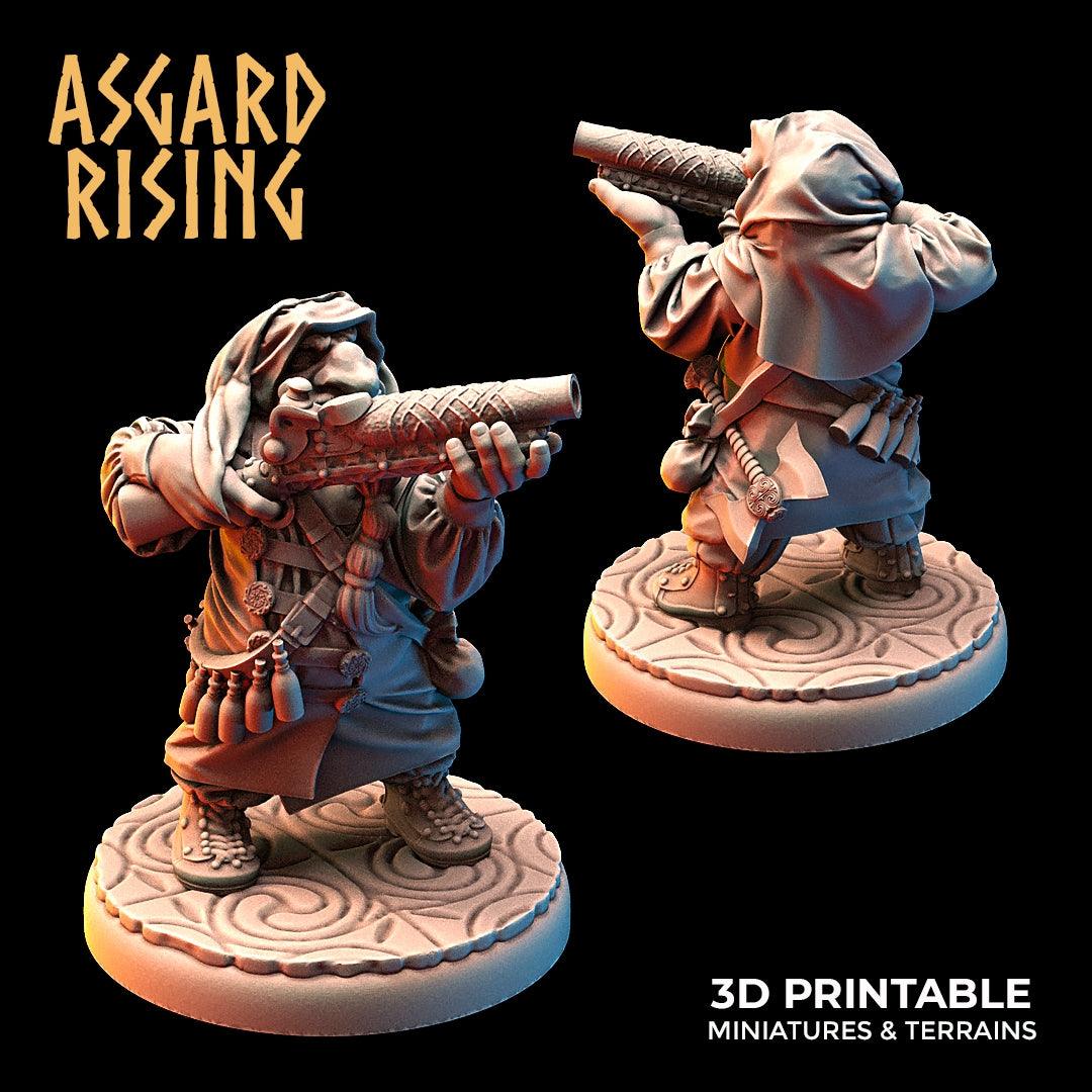 3D Printed Asgard Rising Dwarves Hooded Rangers Ranged Weapons Set 28mm - 32mm