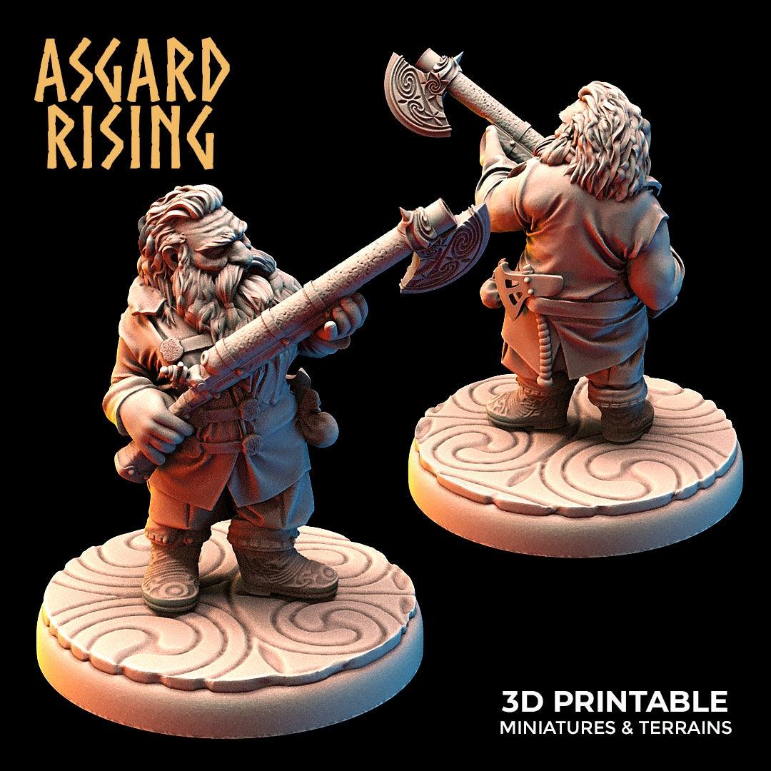 3D Printed Asgard Rising Dwarves Ranged Weapons Set 28mm - 32mm