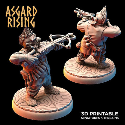 3D Printed Asgard Rising Dwarves Ranged Weapons Set 28mm - 32mm