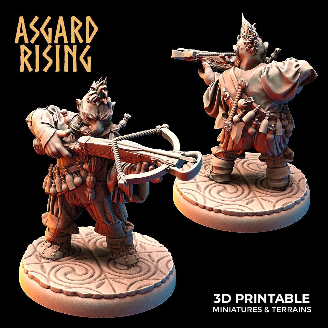 3D Printed Asgard Rising Dwarves Ranged Weapons Set 28mm - 32mm