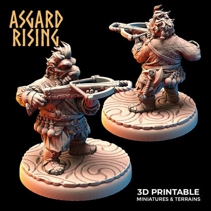 3D Printed Asgard Rising Dwarves Ranged Weapons Set 28mm - 32mm