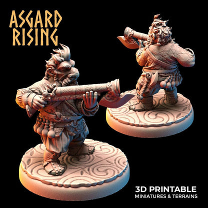 3D Printed Asgard Rising Dwarves Ranged Weapons Set 28mm - 32mm