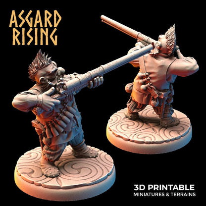 3D Printed Asgard Rising Dwarves Ranged Weapons Set 28mm - 32mm