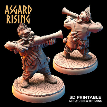 3D Printed Asgard Rising Dwarves Ranged Weapons Set 28mm - 32mm
