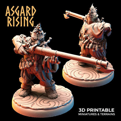 3D Printed Asgard Rising Dwarves Ranged Weapons Set 28mm - 32mm