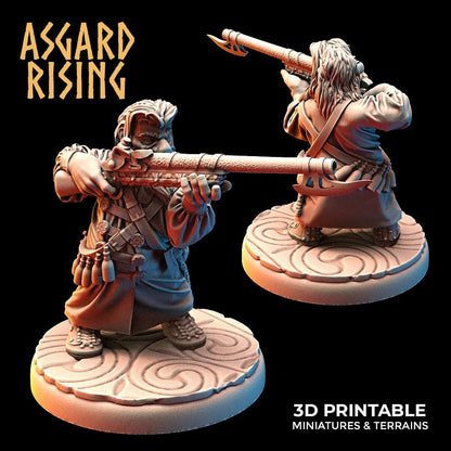 3D Printed Asgard Rising Dwarves Ranged Weapons Set 28mm - 32mm