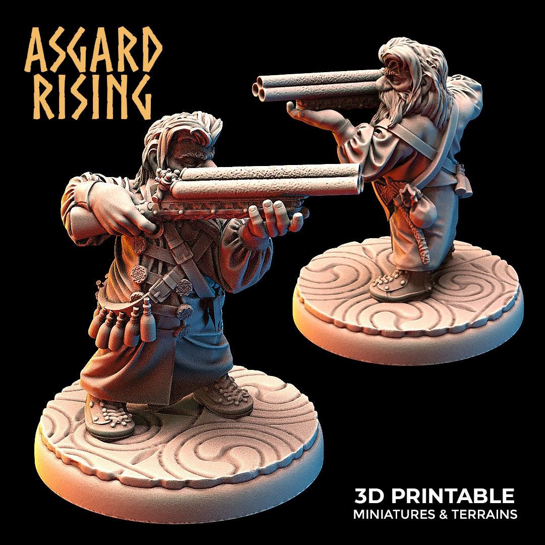 3D Printed Asgard Rising Dwarves Ranged Weapons Set 28mm - 32mm