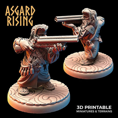 3D Printed Asgard Rising Dwarves Ranged Weapons Set 28mm - 32mm