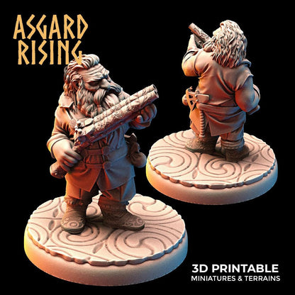 3D Printed Asgard Rising Dwarves Ranged Weapons Set 28mm - 32mm