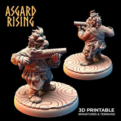 3D Printed Asgard Rising Dwarves Ranged Weapons Set 28mm - 32mm