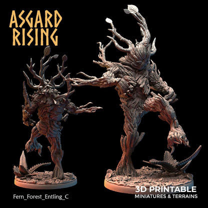 3D Printed Asgard Rising Fern Forest Entlings 28 32 mm Wargaming DnD