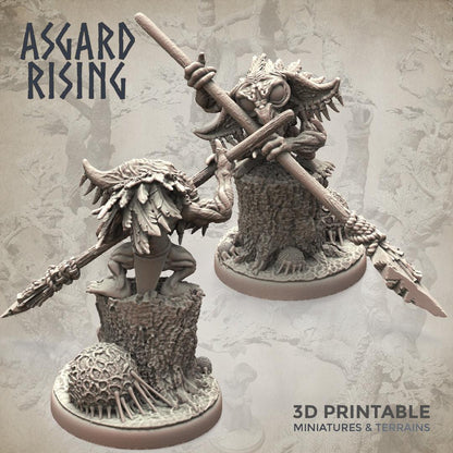 3D Printed Asgard Rising Forest Goblins Melee Set 28mm - 32mm Ragnarok D&D
