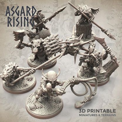 3D Printed Asgard Rising Forest Goblins Melee Set 28mm - 32mm Ragnarok D&D