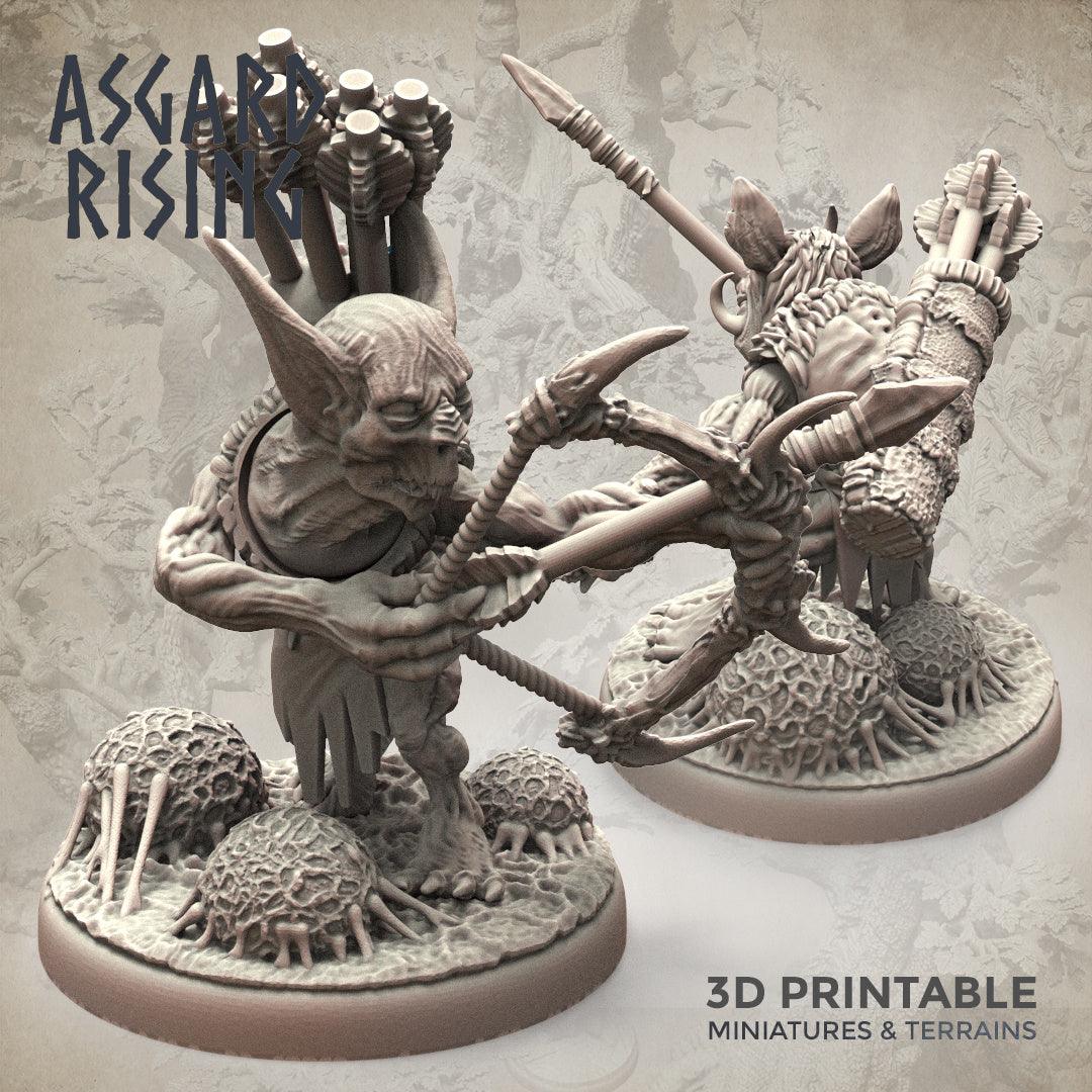 3D Printed Asgard Rising Forest Goblins Ranged Set 28mm - 32mm Ragnarok D&D