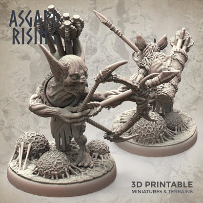 3D Printed Asgard Rising Forest Goblins Ranged Set 28mm - 32mm Ragnarok D&D