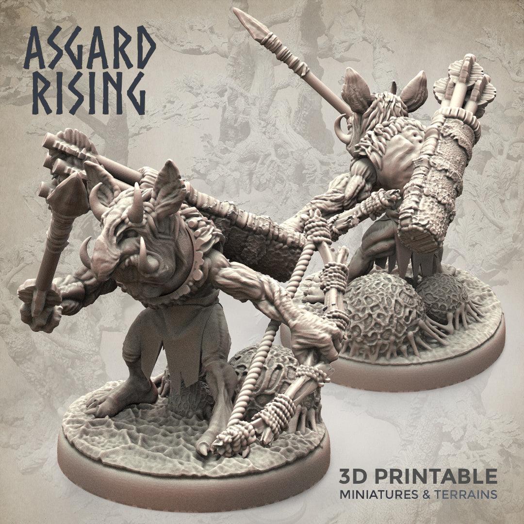 3D Printed Asgard Rising Forest Goblins Ranged Set 28mm - 32mm Ragnarok D&D