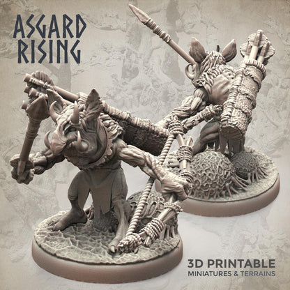 3D Printed Asgard Rising Forest Goblins Ranged Set 28mm - 32mm Ragnarok D&D