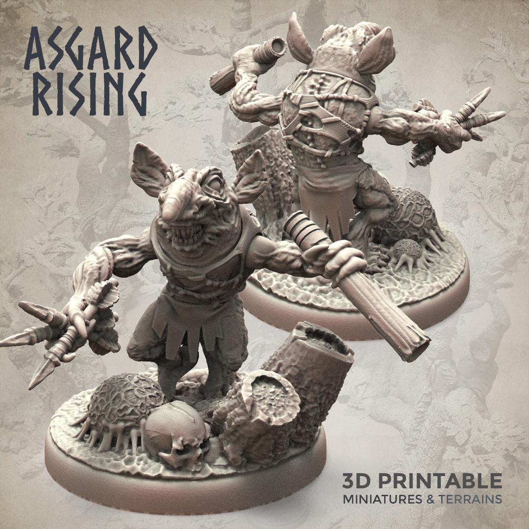 3D Printed Asgard Rising Forest Goblins Ranged Set 28mm - 32mm Ragnarok D&D