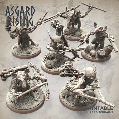 3D Printed Asgard Rising Forest Goblins Ranged Set 28mm - 32mm Ragnarok D&D