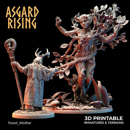 3D Printed Asgard Rising Forest Mother 28 32 mm Wargaming DnD