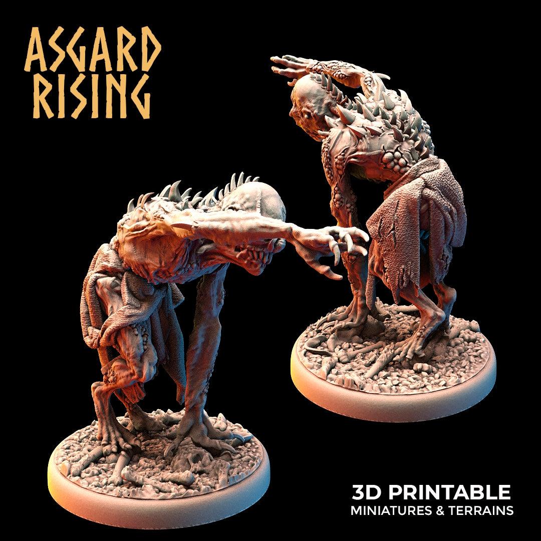 3D Printed Asgard Rising Ghouls Undead Set Round or Square Base 28mm - 32mm