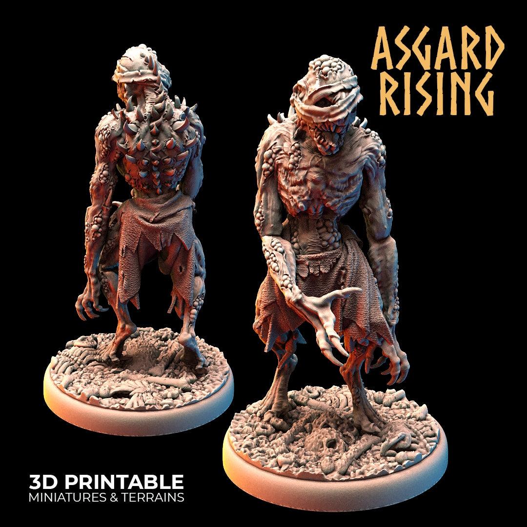 3D Printed Asgard Rising Ghouls Undead Set Round or Square Base 28mm - 32mm