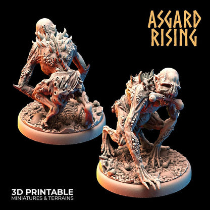 3D Printed Asgard Rising Ghouls Undead Set Round or Square Base 28mm - 32mm