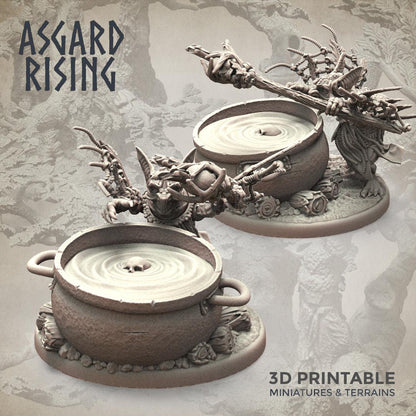 3D Printed Asgard Rising Goblin Shaman 28mm-32mm Ragnarok D&D