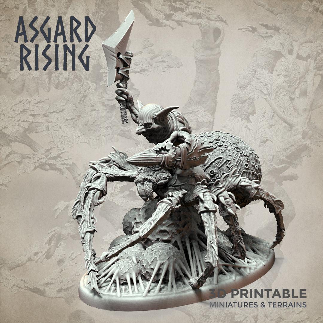 3D Printed Asgard Rising Goblin Spiders Riders Set 32mm Ragnarok D&D