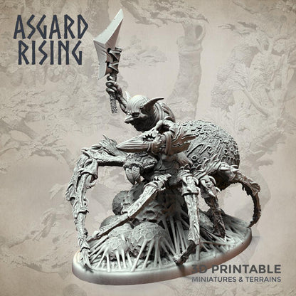 3D Printed Asgard Rising Goblin Spiders Riders Set 32mm Ragnarok D&D