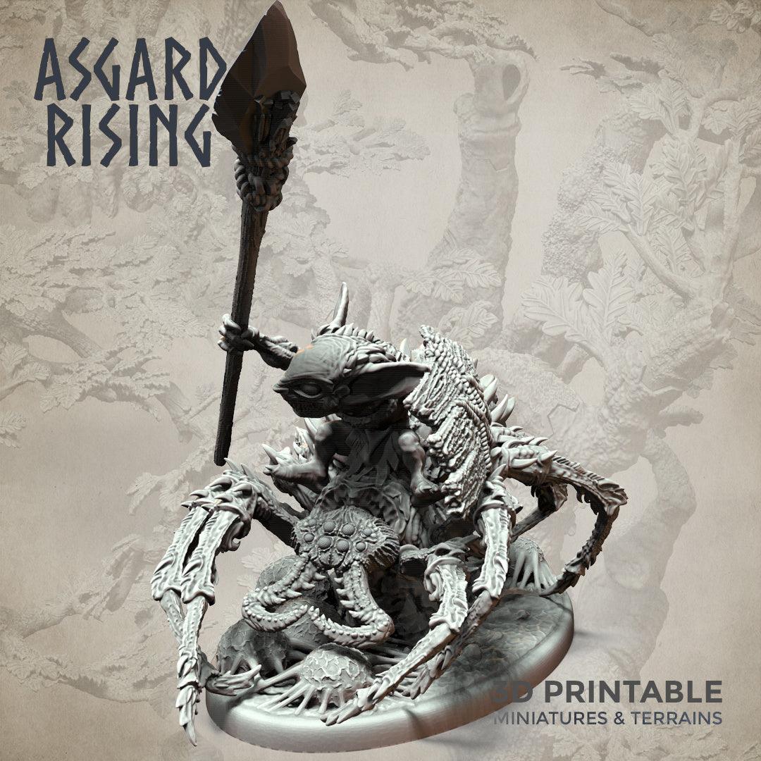3D Printed Asgard Rising Goblin Spiders Riders Set 32mm Ragnarok D&D