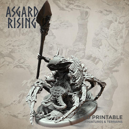 3D Printed Asgard Rising Goblin Spiders Riders Set 32mm Ragnarok D&D