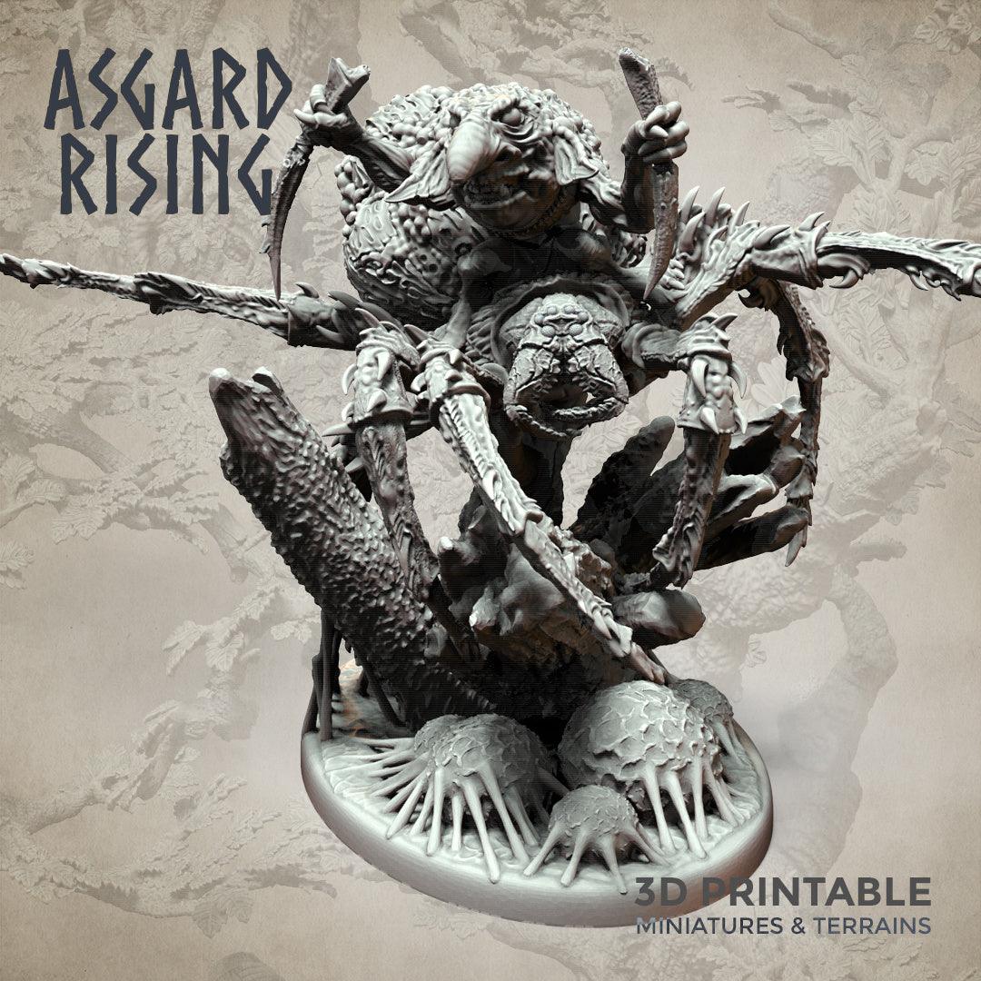 3D Printed Asgard Rising Goblin Spiders Riders Set 32mm Ragnarok D&D