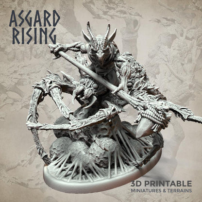 3D Printed Asgard Rising Goblin Spiders Riders Set 32mm Ragnarok D&D