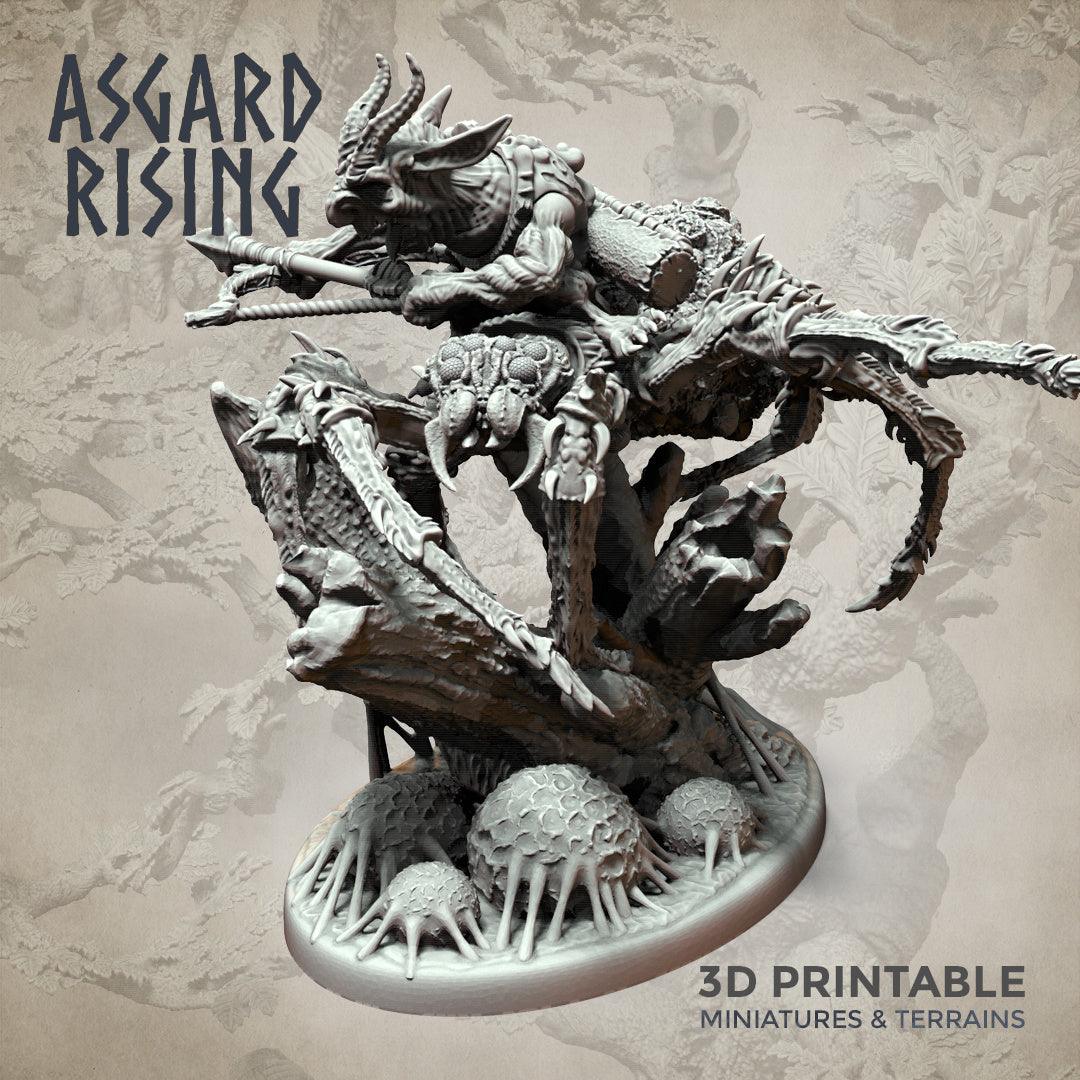 3D Printed Asgard Rising Goblin Spiders Riders Set 32mm Ragnarok D&D