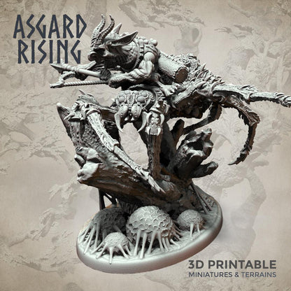 3D Printed Asgard Rising Goblin Spiders Riders Set 32mm Ragnarok D&D