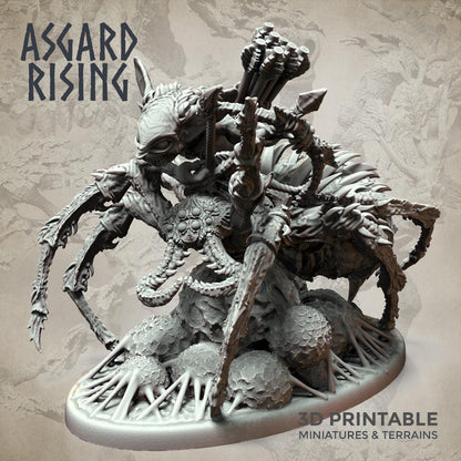 3D Printed Asgard Rising Goblin Spiders Riders Set 32mm Ragnarok D&D