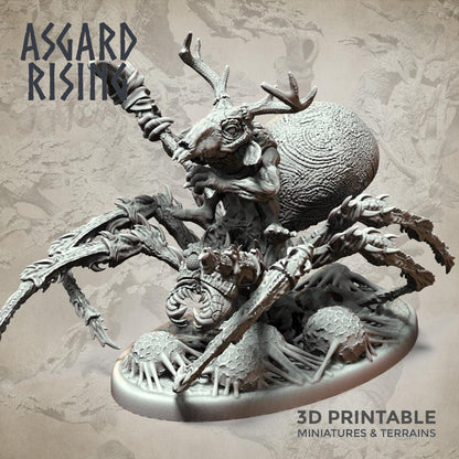 3D Printed Asgard Rising Goblin Spiders Riders Set 32mm Ragnarok D&D