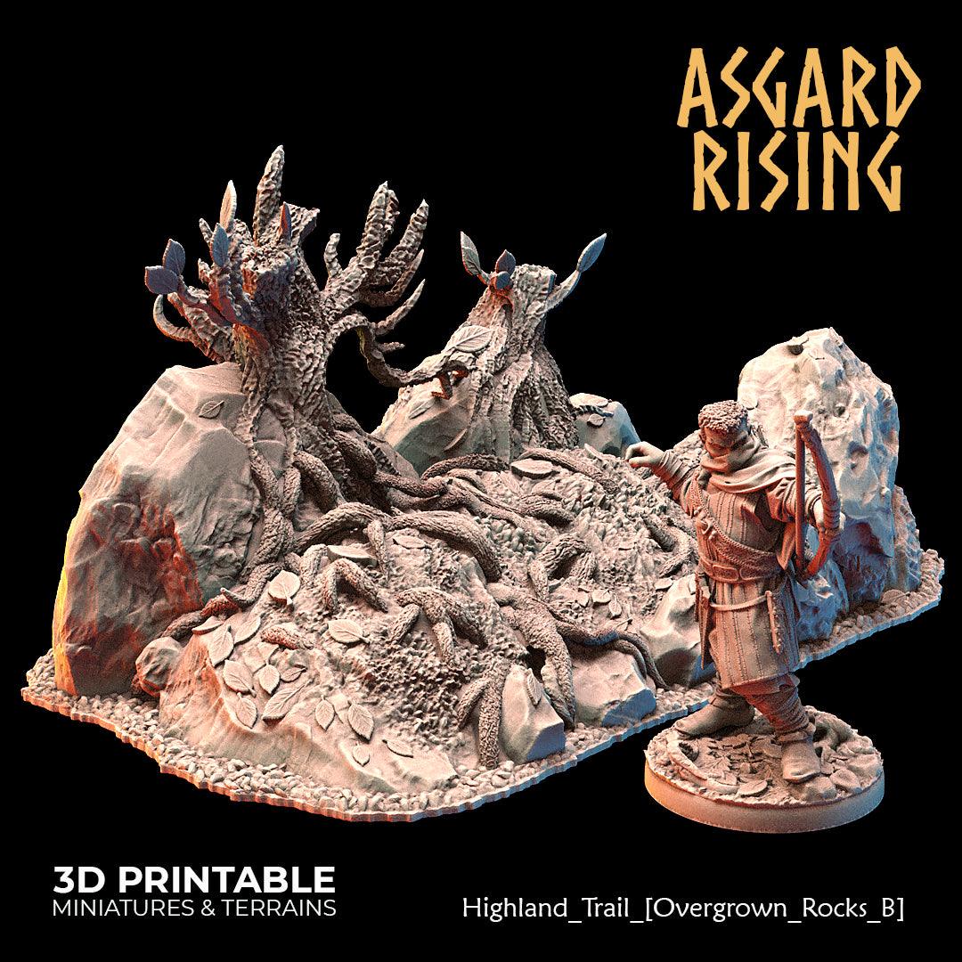 3D Printed Asgard Rising Highland Trail Terrain Set 28 32 mm Wargaming DnD