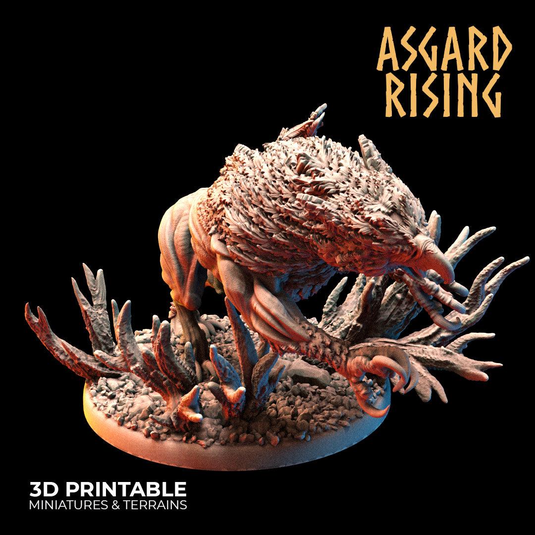 3D Printed Asgard Rising Keythong Wingless Griffin Set - 32mm D&D
