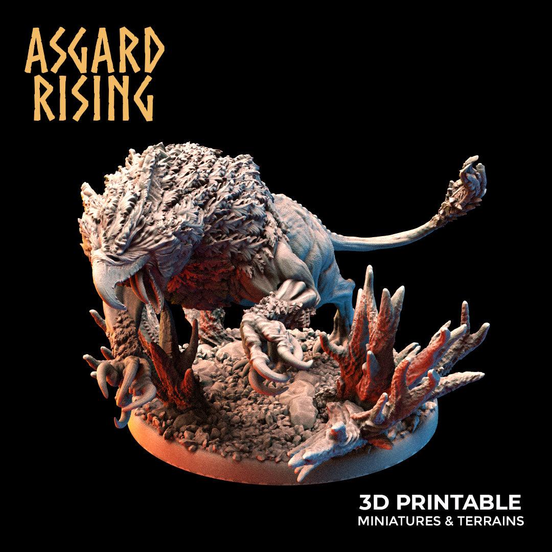3D Printed Asgard Rising Keythong Wingless Griffin Set - 32mm D&D