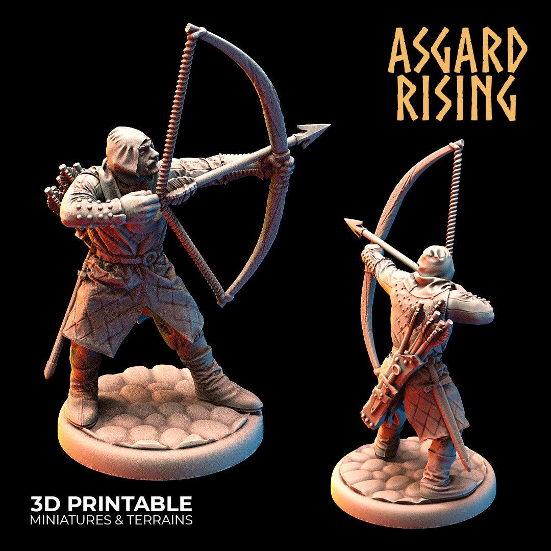 3D Printed Asgard Rising Medieval Bowmen Set 28mm - 32mm Ragnarok D&D
