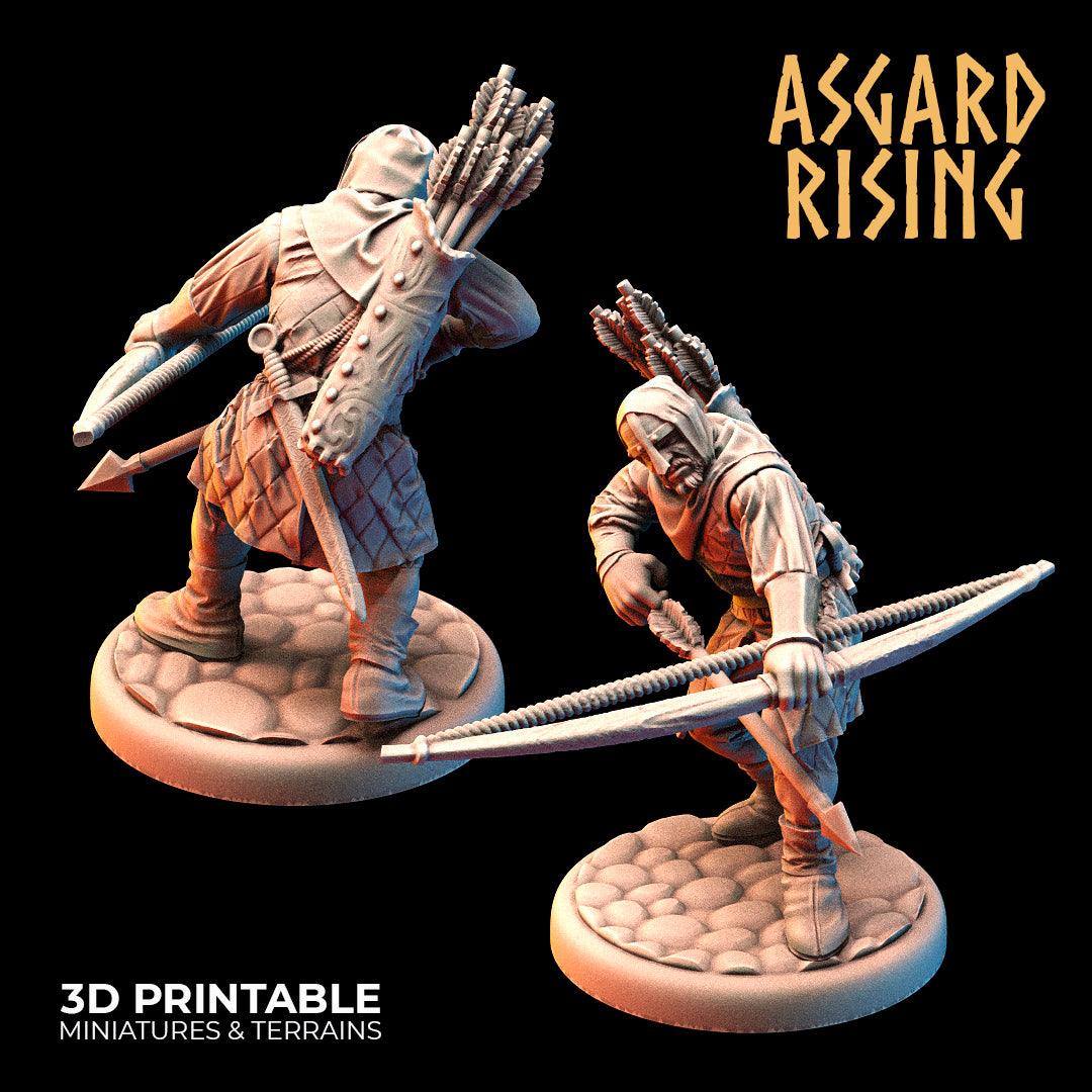 3D Printed Asgard Rising Medieval Bowmen Set 28mm - 32mm Ragnarok D&D