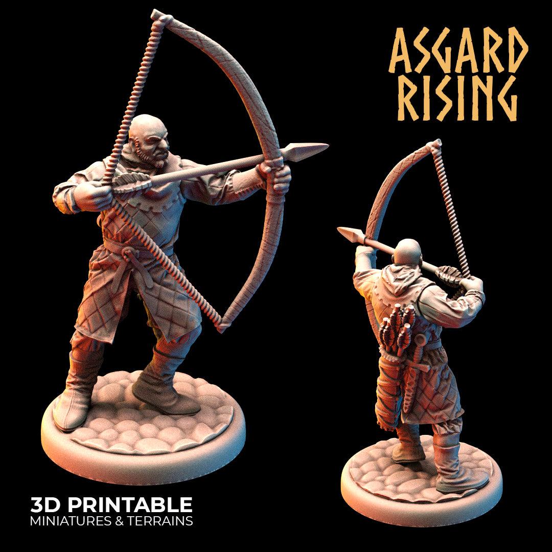3D Printed Asgard Rising Medieval Bowmen Set 28mm - 32mm Ragnarok D&D