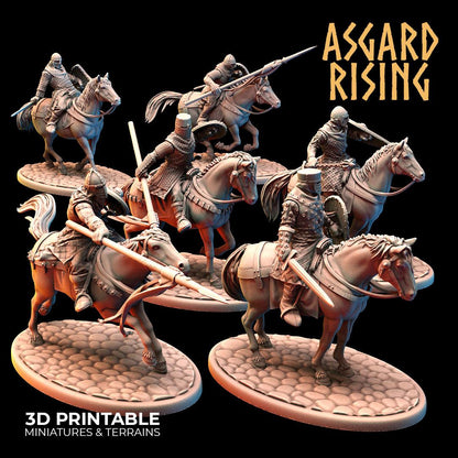3D Printed Asgard Rising Medieval Calvary Set 28mm - 32mm Ragnarok D&D